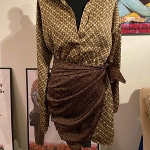 L'Academie Kamille mini dress w/ sarong